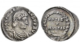 The Roman Empire 
 Julian II, 360 – 363 
 Siliqua, Lugdunum 360-361, AR 1.27 g. Pearl-diademed, draped and cuirassed bust r. Rev. Legend within wrea...