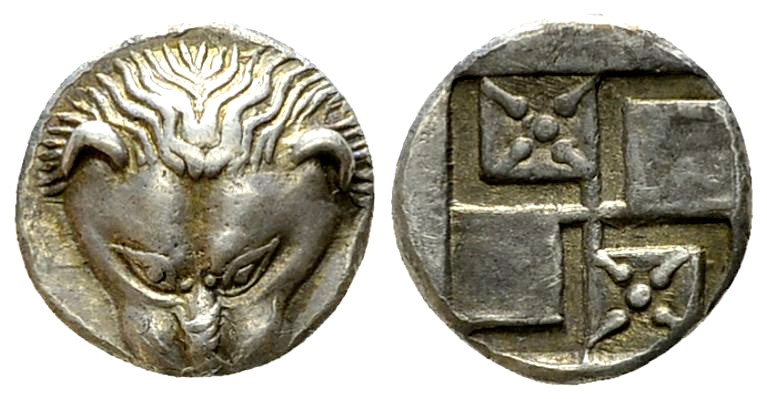 Pantikapaion AR Diobol, c. 450-438/7 BC 

Cimmerian Bosporos, Pantikapaion . A...