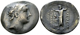 Nikomedes II. Epiphanes AR Tetradrachm 

Kings of Bithynia. Nikomedes II Epiphanes (149-127 BC). AR Tetradrachm (29-34 mm, 14.47 g).
Obv. Diademed ...
