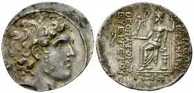 Alexander I Balas AR Tetradrachm 

Seleukid Kings of Syria. Alexander I Balas (152-145 BC). AR Tetradrachm (27-30 mm, 16.39 g), Antioch ad Orontem, ...