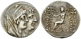 Cleopatra Thea and Antiochus VIII AR Tetradrachm 

Seleukid Kings of Syria. Cleopatra Thea and Antiochos VIII (125-121 BC). AR Tetradrachm (28-29 mm...