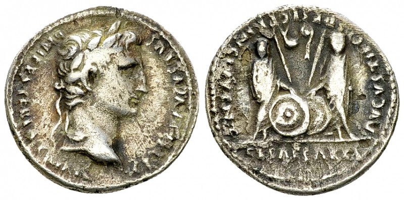 Augustus AR Denarius, c. 2-1 BC 

 Augustus (27 BC - 14 AD). AR Denarius (19 m...