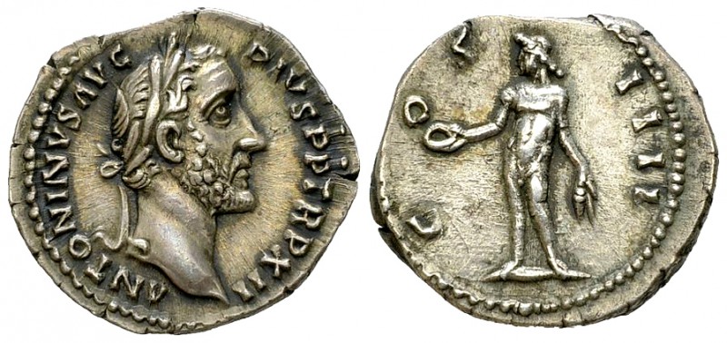Antoninus Pius AR Denarius, Genius reverse 

 Antoninus Pius (138-161 AD). AR ...