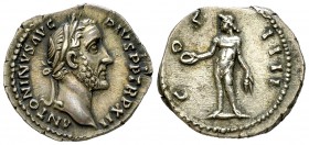 Antoninus Pius AR Denarius, Genius reverse 

 Antoninus Pius (138-161 AD). AR Denarius (18-20 mm, 3.16 g), Rome, 148-149 AD.
Obv. ANTONINVS AVG PIV...
