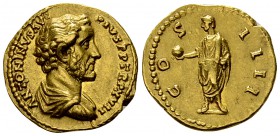 Antoninus Pius Aureus, good style 

 Antoninus Pius (138-161 AD). Aureus (19-20 mm, 7.15 g), Rome, 153/154 AD.
Obv. ANTONINVS AVG PIVS P P TR P XVI...