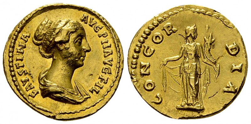 Faustina II Aureus, Concordia reverse 

Antoninus Pius (138-161 AD) for Fausti...