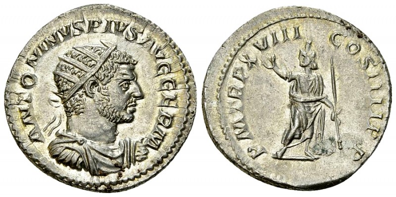 Caracalla AR Antoninianus, Serapis reverse 

 Caracalla (197-217 AD). AR Anton...