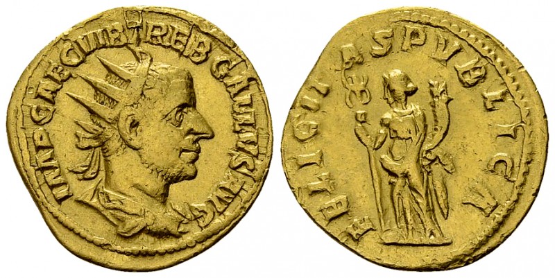 Trebonianus Gallus AV Binio, very rare 

 Trebonianus Gallus (251-253 AD). AV ...