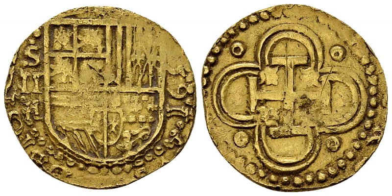 Felipe II AV 2 Escudos 1591 

Spain. Felipe II el Prudente (1556-1598). AV 2 E...