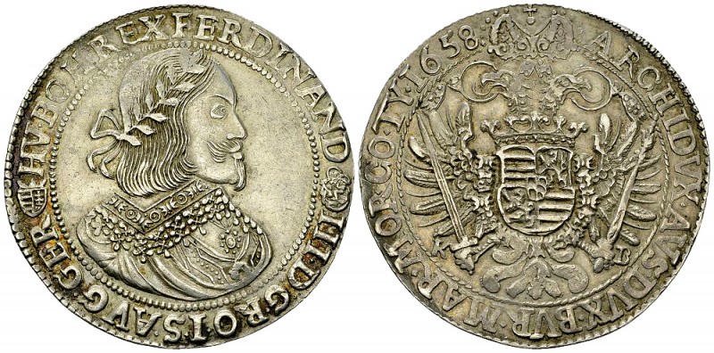 Ferdinand III, AR Taler 1658, Kremnitz 

RDR. Ferdinand III . (1637-1657). AR ...