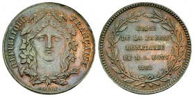 France, AE Essai du module 20 Francs 1852 

 France, 2ème République. AE Essai du module 20 Francs 1852 (19.5 mm, 2.60 g), par Bovy.
Maz. 1383; V.G...