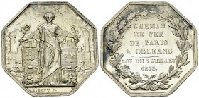 Louis Philippe, Octogonale AR Medaille 1838 

France. Louis Philippe (1830-1848). Octogonale AR Medaille 1838 (D 37 mm, 24.26 g), auf das 1838 gegrü...
