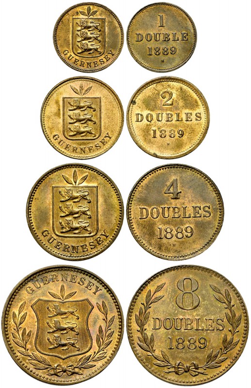 Guernsey, Set of 1, 2, 4, and 8 Doubles 1889 

 Guernsey . Set of 1, 2, 4, and...