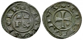 Corrado I., BI Denaro, Messina 

Corrado I (1250-1254). BI Denaro (17 mm, 0.62 g), Messina.
Spahr 155.

Darkly toned and very fine.