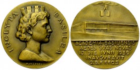 Basel, AE Medaille 1939, von Hans Frei 

 Schweiz, Basel. AE Medaille 1939 (40 mm, 27.75 g), auf die Einweihung der neuen Gebäude der Universität Ba...