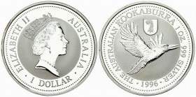 Basel/Australien, AR 1 Dollar 1996 mit Basler Stadtschild 

 Basel/ Australien. AR 1 Dollar 1996 Kookaburra (40 mm, 31.66 g), mit Basler Stadtschild...