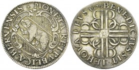 Bern, AR Taler 1679 

 Bern, Stadt. AR Taler 1679 (42 mm, 27.76 g).
DT 1133; HMZ 2-190d.

Sehr schön.