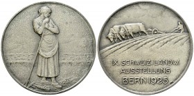 Bern, AR Medaille 1925, schweiz. Landwirtschaftsausstellung 

Schweiz, Eidgenossenschaft. Bern . AR Medaille 1925 (50 mm, 49.87 g), von Huguenin. Au...