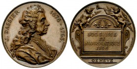 Genf, AE Medaille 1896, SNG 

 Genf, Schweiz . AE Medaille 1896 (27 mm, 10.42 g), auf J. Dassier und die Schweizerische Numismatische Gesellschaft. ...