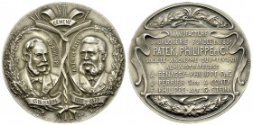 Genf, AR Medaille 1901 auf Patek und Philippe 

 Genf, Schweiz. AR Medaille 1901 (37 mm, 23.29 g), auf die neue Namensgebung der Firma Patek Philipp...