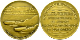 Genf, AE Medaille 1931, Société nautique 

 Genf, Schweiz. AE Medaille 1931 (50 mm, 59.14 g). Société nautique de Genève. Grand Meeting internationa...