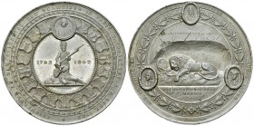 Luzern, AL Medaille 1892, Tuilleriensturm 

Schweiz, Luzern. AL Medaille 1892 (60 mm, 26.95 g), von Anton Schnyder, auf den 100. Gedenktag zum Helde...