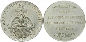 La Chaux-de-Fonds, Weissmetallmedaille 1905 

Schweiz, Eidgenossenschaft. La Chaux-de-Fonds . Weissmetallmedaille 1905 (46 mm, 34.47 g), auf die Fre...