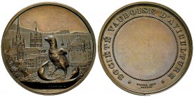 Waadt, AE Preismedaille der Société Vaudoise d'Aviculture 

Schweiz, Eidgenossenschaft. Waadt . AE Medaille o.J. (40 mm, 34.45 g), von Bovy. Preisme...