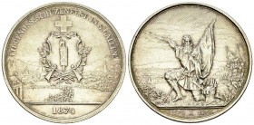 St. Gallen, AR 5 Franken 1874 

 Schweiz, Eidgenossenschaft. AR 5 Franken 1874 (25.01 g). Eidgenössisches Schützenfest in St. Gallen.
HMZ 2-1343j....
