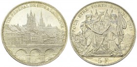 Lausanne, AR 5 Franken 1876 

 Schweiz, Eidgenossenschaft. AR 5 Franken 1876 (25.01 g). Tir fédéral à Lausanne.
HMZ 2-1343k.

Fast FDC.