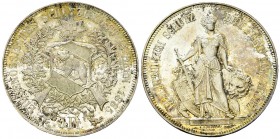 Bern, AR 5 Franken 1885 

 Schweiz, Eidgenossenschaft . AR 5 Franken 1885 (25.00 g). Eidgenössisches Schützenfest in Bern.
HMZ 2-1343o.

Etwas fl...