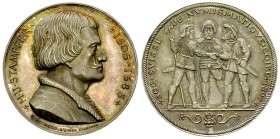 SSN AR Medaille 1897, auf Stampfer 

Schweiz. Société Suisse de Numismatique . AR Medaille (27 mm, 10.22 g), Chur 1897. Von C. Richard, auf H. U. St...