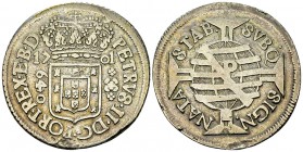 Pedro II AR 640 Reis 1701 

Brazil. Pedro II. (1831-1889). AR 640 Reis 1701 (17.45 g), Pernambuco.
KM 90.3.

Fine to very fine.