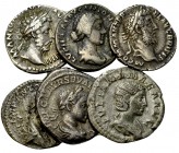 Lot of 6 Roman imperial AR denarii 

Lot of six (6) Roman Imperial AR denarii: Marcus Aurelius, Lucilla, Commodus, Elagabal, Severus Alexander, and ...