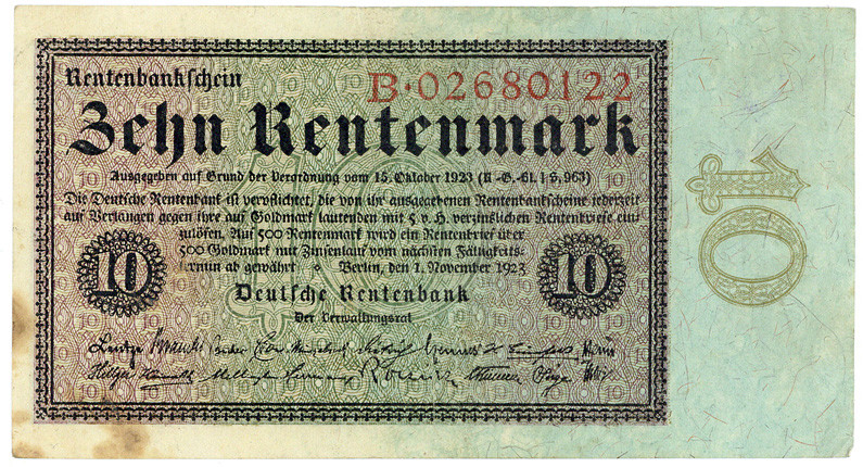 DEUTSCHES REICH BIS 1945, Ausgaben der Deutschen Rentenbank, 1923-1937, 10 Rente...