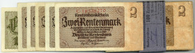 DEUTSCHES REICH BIS 1945, Ausgaben der Deutschen Rentenbank, 1923-1937, 1 Rentenmark 30.1.1937, 8stellig (III), 2 Rentenmark 30.1.1937, 8stellig (2x I...