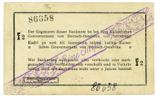 DEUTSCHE KOLONIEN, Deutsch-Ost-Afrika, 1905-1917, 1 Rupie 1.2.1916, Interims-Banknote, Serie F2, untere KN komplett handschriftlich.
I-
Ros.928a; Gr...
