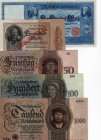 SAMMLUNGEN / LOTS, Schöne Sammlung deutscher Banknoten ab 1904 in meist guter Erhaltung, z.B.Ros.172, 154 (Erh.I). DAZU:Verschiedene Notgeldscheine un...