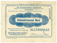 BREMEN, Geestemünde, Joh. C. Tecklenborg AG. 100.000 Mark 31.8.1923 bis 30.9.1923.
III
Ke.1685d