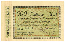 RHEINPROVINZ, Heiligenhaus, Stadt. 500 Milliarden Mark 05.10.1923.
II
Ke.2301