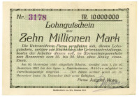 RHEINPROVINZ, Mühlen, Fa. August Noss. 10 Millionen Mark o.D.-10.12.1923.
II
Ke.3620
