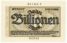 RHEINPROVINZ, Neuss, Stadt. 10 Billionen Mark 10.11.1923.
I
Ke.3840u