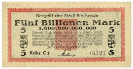 RHEINPROVINZ, Sterkrade, Stadt. 5 Billionen Mark 15.10.1923.
III+
Ke.4879e
