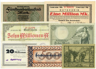 SAMMLUNGEN / LOTS, Kleines Lot Notgeld und Banknoten, u.a. Bad Reichenhall. 1, 10 Million Mark 1923; Berchtesgarden. 20 Million Mark 1923; Kaiserslaut...