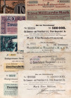 SAMMLUNGEN / LOTS, Lot mit 45 Großgeldscheine, dazu ca.10 Kleingeldscheine und einige deutsche Banknoten. Überwiegend Sachsen, dabei auch einige gute....