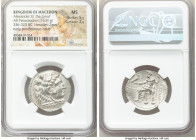 MACEDONIAN KINGDOM. Alexander III the Great (336-323 BC). AR tetradrachm (27mm, 16.91 gm, 12h). NGC MS 5/5 - 2/5. Early posthumous issue of Tyre, date...