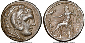 MACEDONIAN KINGDOM. Alexander III the Great (336-323 BC). AR tetradrachm (26mm, 5h). NGC XF. Posthumous issue of Amphipolis, ca. 310-294 BC. Head of H...
