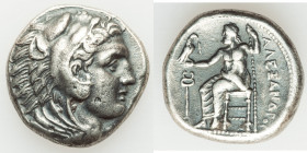 MACEDONIAN KINGDOM. Alexander III the Great (336-323 BC). AR tetradrachm (26mm, 16.94 gm, 2h). Choice VF, porosity. Lifetime issue of 'Amphipolis', ca...