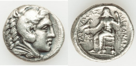 MACEDONIAN KINGDOM. Alexander III the Great (336-323 BC). AR tetradrachm (26mm, 16.59 gm, 12h). Choice VF, porosity. Posthumous issue of Amphipolis, c...