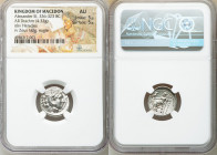 MACEDONIAN KINGDOM. Alexander III the Great (336-323 BC). AR drachm (17mm, 4.32 gm, 1h). NGC AU 5/5 - 5/5. Lifetime issue of Miletus, ca. 325-323 BC. ...